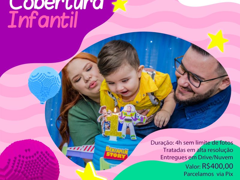 Cobertura Fotográfica festa infantil