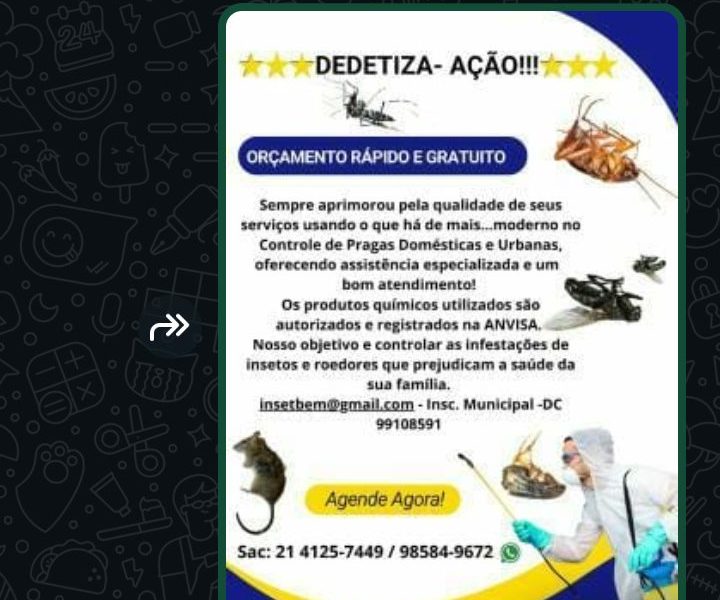 Dedetizaçáo e Desinsetização