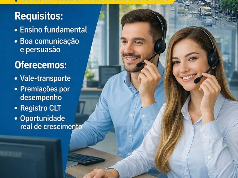 Buscamos profissionais com perfil comercial